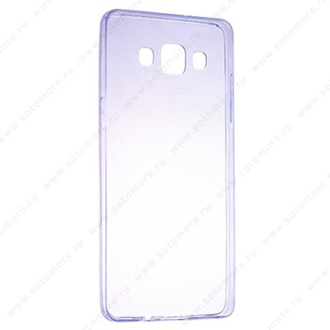 Накладка силиконовая ультра-тонкая для Samsung Galaxy A5 A500 2015 прозрачно-синяя