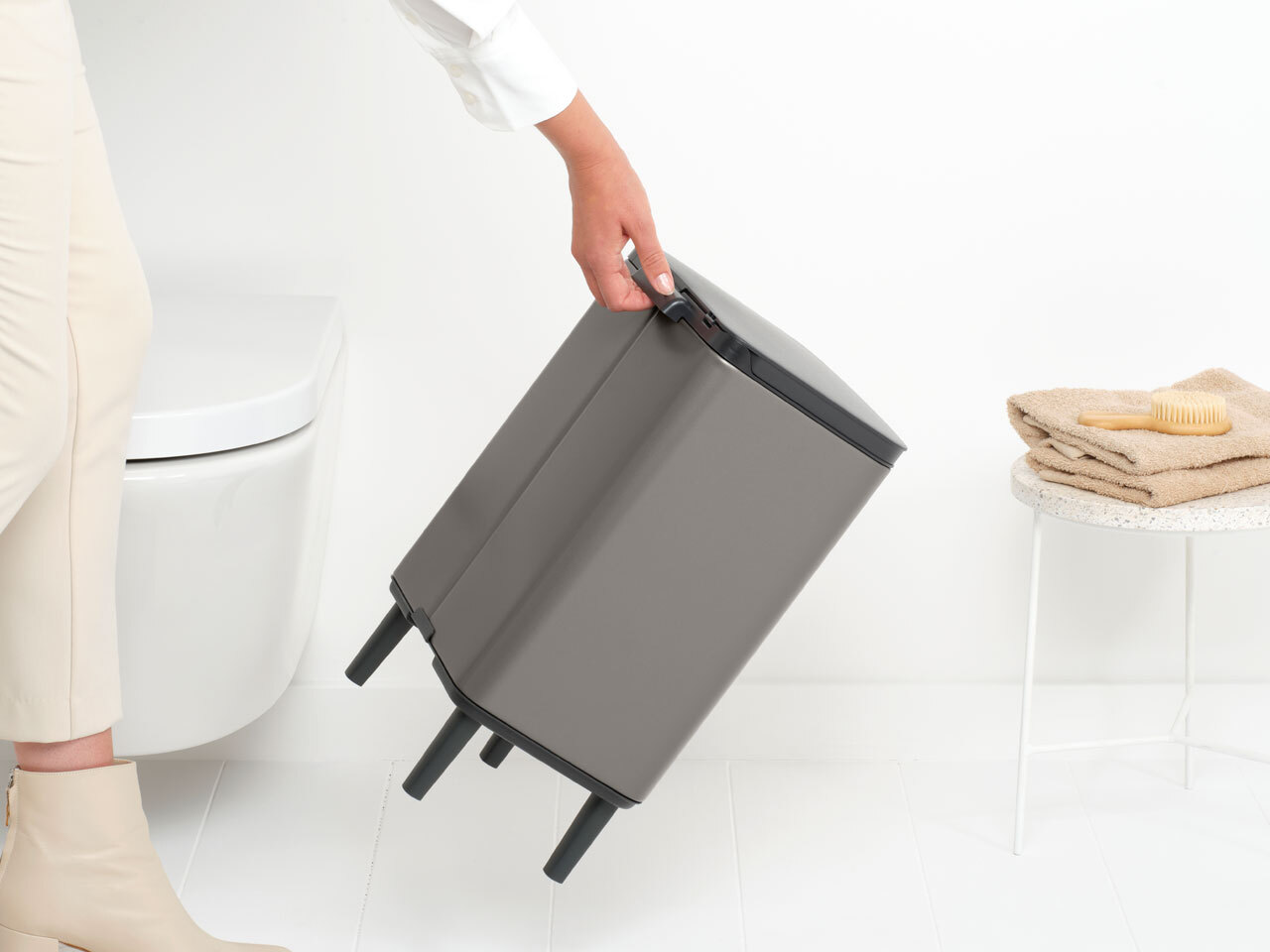 Мусорный бак Bo Hi (12 л), Платиновый, арт. 227288 - фото 3