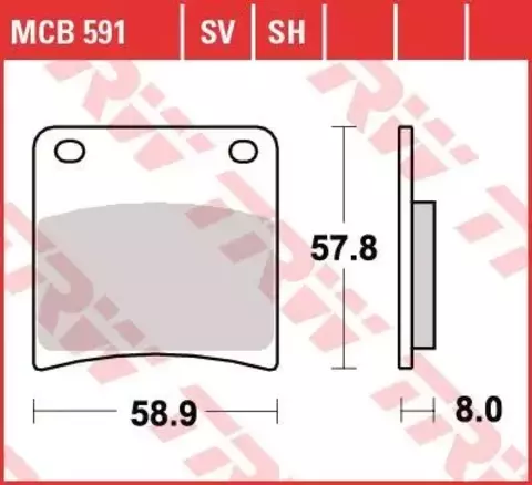 Колодки тормозные дисковые MCB591