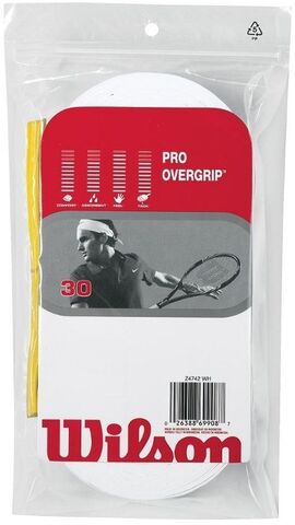 Намотки теннисные Wilson Pro Overgrip 30P - white