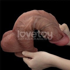 Реалистичный фаллоимитатор двухслойный Nature cock XXL (27*6,5 см)
