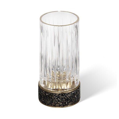 Decor Walther 0934241 Decor Walther Rocks SMG Стакан настольный, граненое стекло, с кристаллами Swarovski®, цвет: темная бронза / золото матовое (Снято с пр-ва)