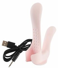 Розовый универсальный вибратор для пар Couples Vibrator - 