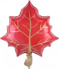 Шар (24''/61 см) Фигура, Кленовый лист, Красный