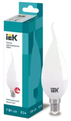 Лампа светодиодная ECO CB35 свеча на ветру 7Вт 230В 4000К Е14 IEK LLE-CB35-7-230-40-E14