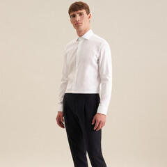 Сорочка мужская Seidensticker Slim Fit 01.693677-01 белая из оксфорда