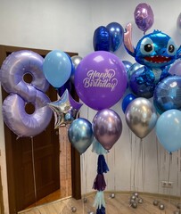 Сет гелиевых шаров Стич
