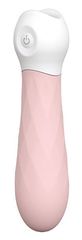 Розовый мини-вибромассажер Diamond Baby Boo - 11 см. - 
