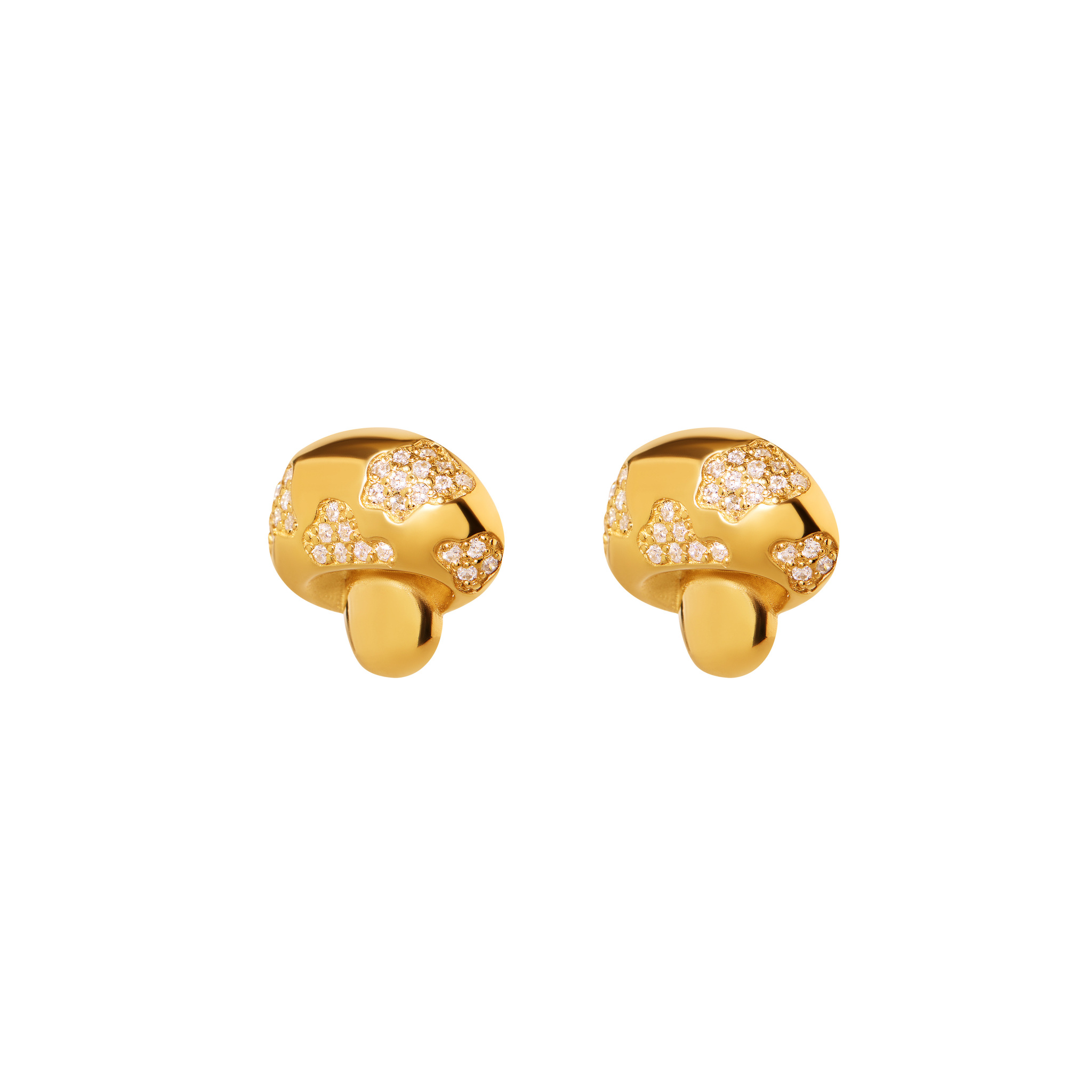 

Серьги Gold Crystal Mushroom Earrings