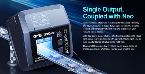 Зарядное устройство SkyRC S100 neo 12А 200W(DC)/100W(AC) LiPo 6S