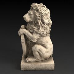 Силиконовый молд Лев со щитом 3 D