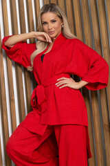 Жакет Свобода линий (красный) Б13218-16М LT Collection