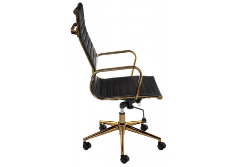 Офисное кресло для персонала и руководителя Компьютерное Reus золотой / черный 55*55*108 Золотой /Черный