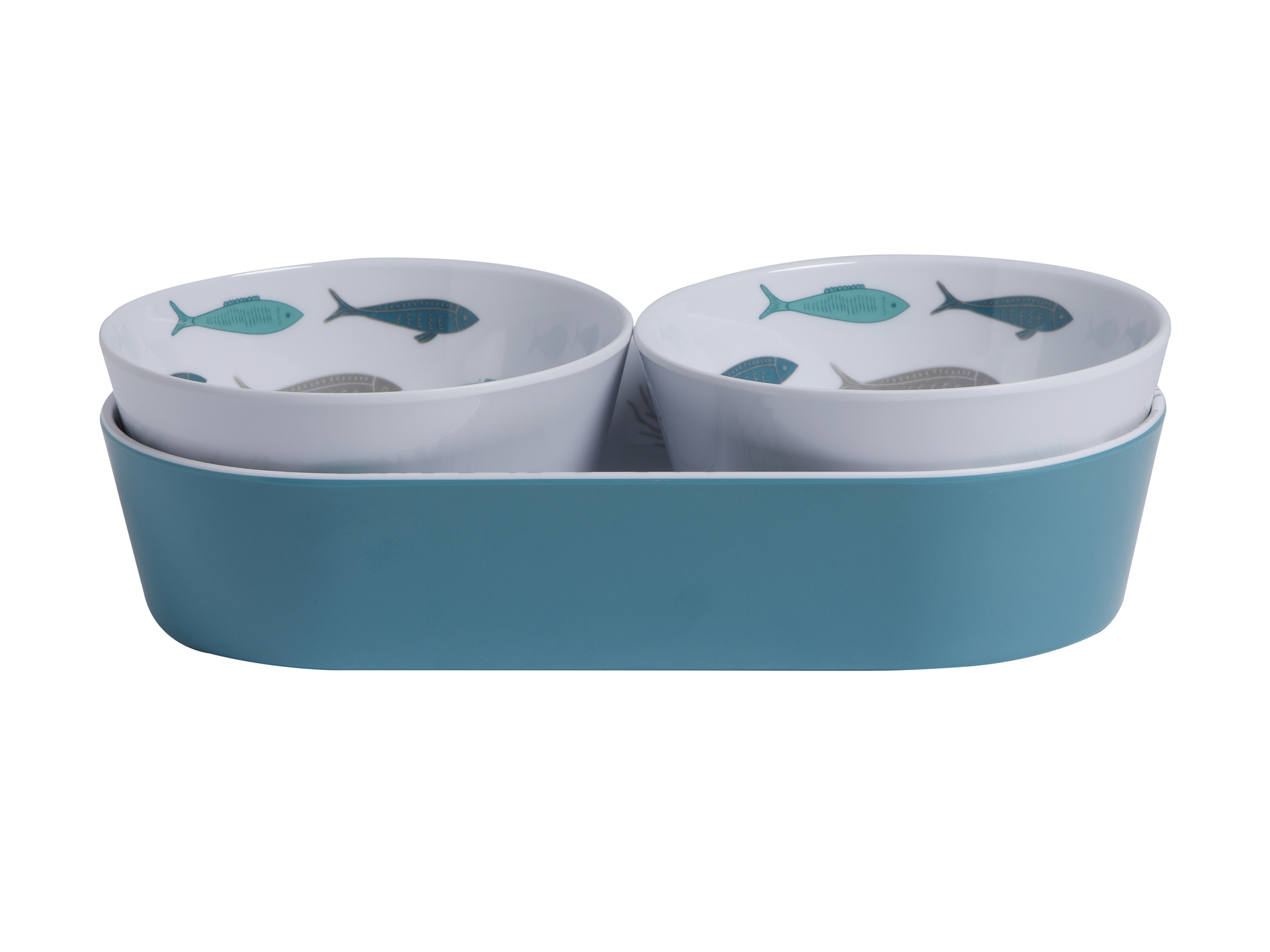 MELAMINE SNACK SET COASTAL