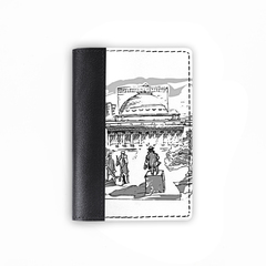 Обложка на паспорт комбинированная "Театр", черная
