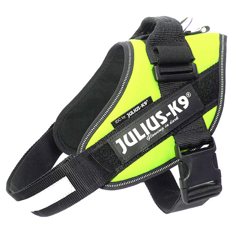 JULIUS-K9 шлейка для собак IDC-Powerharness, зеленый неон (71-96 см)