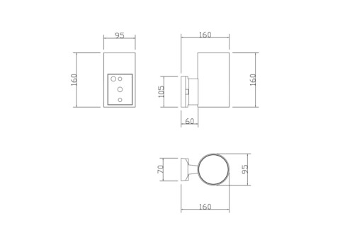 Настенный светильник (бра) Outdoor O419WL-01GR