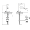 Gessi Ovale Смеситель для биде на 1 отверстие, с донным клапаном, цвет: хром 23007#031