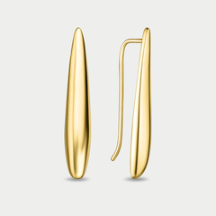 Серьги-зажимы женские из желтого золота 585 пробы без вставок (арт. 025212-4000)