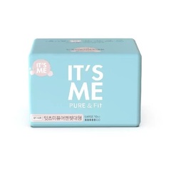 Прокладки женские гигиенические It's Me Pure & Fit pads large с крылышками 5 капель 10 шт