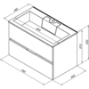 Aquanet 238368 Тумба с раковиной Алвита 80 цв.белый (238368)