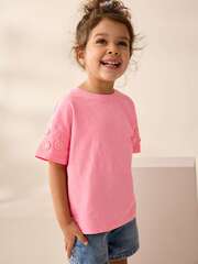 Футболка с вышивкой для девочки Next AD8-241, Розовый