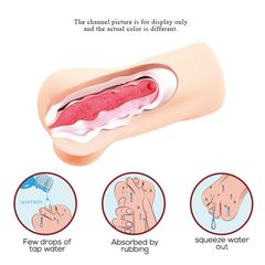Компактный мастурбатор-вагина с эффектом смазки - 