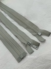 Молния тракторная серая