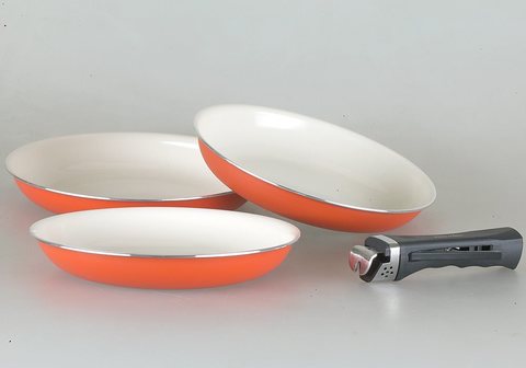 Набор посуды с керам. покр. и съёмн. ручкой. Terracotta Integrita Set