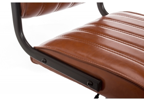 Барный стул Kuper loft коричневый 40*40*89 Черный /Коричневый