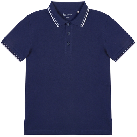 Темно-синяя футболка-поло для мальчика KOGANKIDS