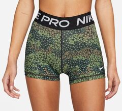 Женские теннисные шорты Nike Pro Dri-Fit Short 3in W - treeline/black/white