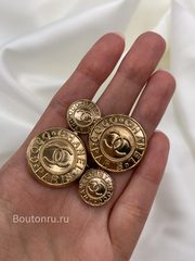 Пуговицы Шан. на ножке золотистые лого