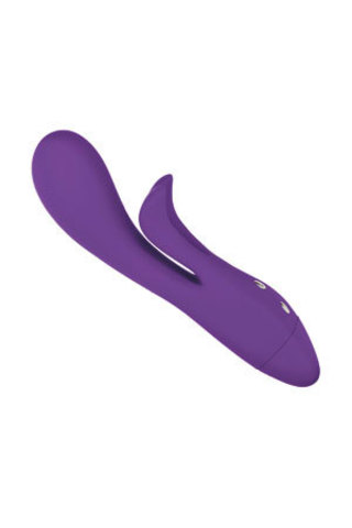Вибратор вагинально-клиторальный EMBRACE Sweetheart, фиолетовый - 20 см