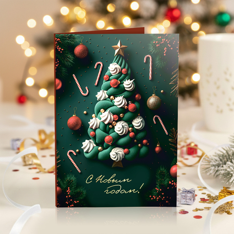 Открытка 4 шоколадки 