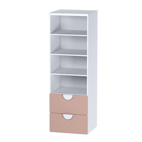 Cтеллаж с 2 выдвижными ящиками ПИКСИ, 60х57х180, мечтательный пион