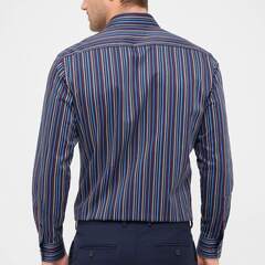 Сорочка мужская Eterna Modern Fit 1052-X17V-19 тёмно-синяя в цветную полоску