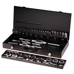 Набор метчиков и плашек M3-M20 54пр HSS-G Terrax by Ruko A245040