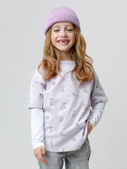 фуфайка  для девочки  КР 302878/сиреневый 3710 Н090 к647