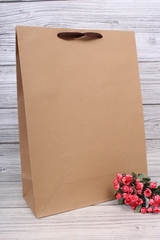 Пакет подарочный S вертикальный, Крафт, Однотонный, 20*25*10 см (Д*В*Ш)