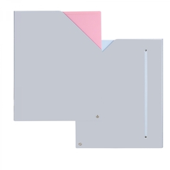 
          Папка архивная Alingar, 228*172 мм, пластик, 1500 мкм, на резинке с 4 файлами, св-серый