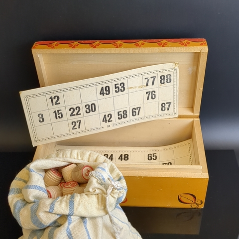 Русское Лото в деревянной коробке. Настольная игра СССР