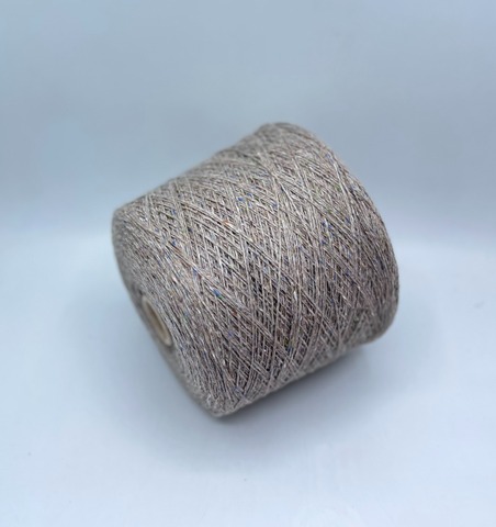 Filcom, Alba tweed plus 3/15 500м. 50%Кашемир 35%Шелк 15%Меринос, Серо-бежевый,твидовый. 37318