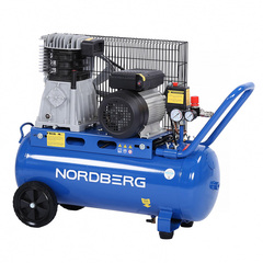 NORDBERG (NCE50/480) Компрессор поршневой с ременной передачей 220 В, ресивер 50 л, 446 л/мин