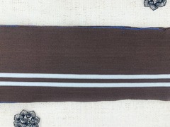 Подвязы трикотажные, ш. 14 см, L 123 см, коричневый с белым