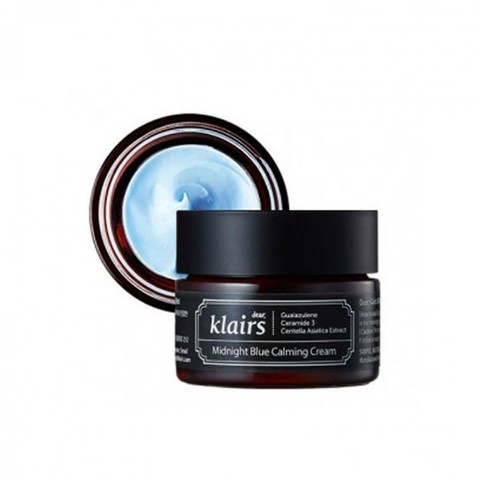 Dear, Klairs Midnight Blue Calming Cream Глубокоувлажняющий ночной крем для лица