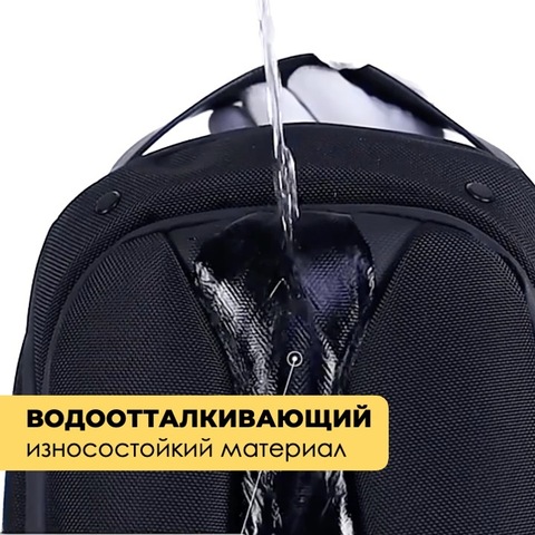 Картинка рюкзак однолямочный Ozuko 9735 Black - 20