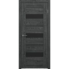Купить Межкомнатная дверь CPL Бостон чёрное дерево стекло чёрное