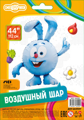 К Фигура, Смешарики, Крош, 44''/112 см, 1 шт.