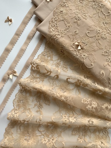 Кружево эластичное бежевое 21 см